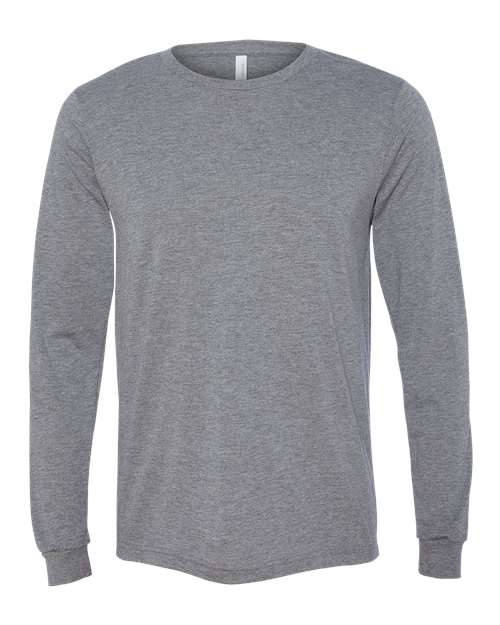 Bella + Canvas 3501 Unisex Jersey Long-Sleeve T-Shirt #color_GREY TRIBLEND