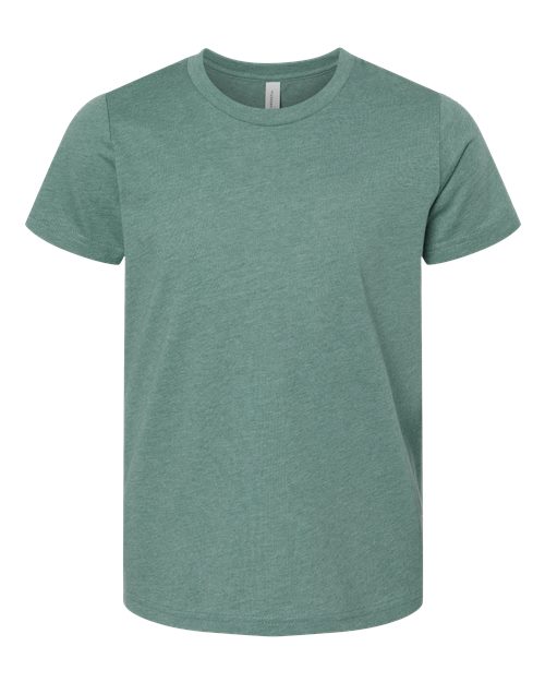 Bella + Canvas 3001Y Youth Jersey T-Shirt #color_HTHR DUSTY BLUE