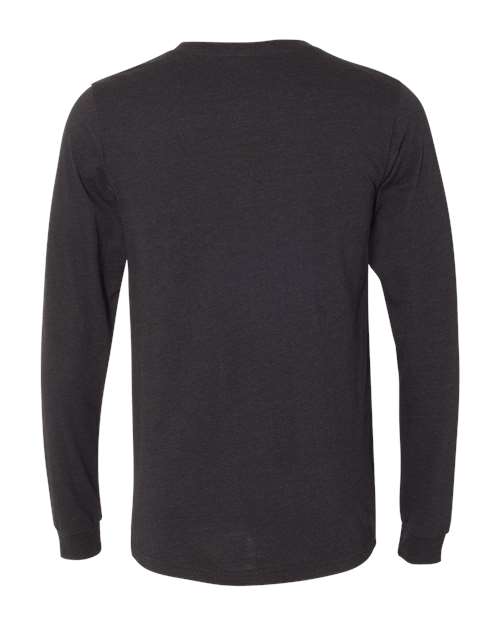 Bella + Canvas 3501 Unisex Jersey Long-Sleeve T-Shirt #color_BLACK HEATHER
