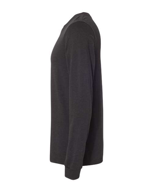 Bella + Canvas 3501 Unisex Jersey Long-Sleeve T-Shirt #color_BLACK HEATHER