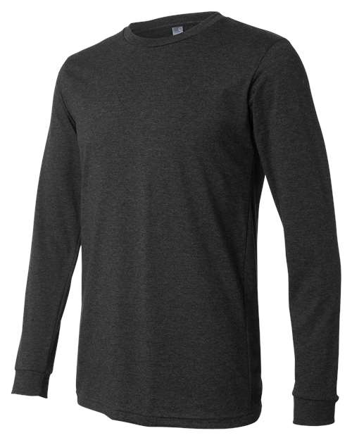 Bella + Canvas 3501 Unisex Jersey Long-Sleeve T-Shirt #color_DRK GREY HEATHER