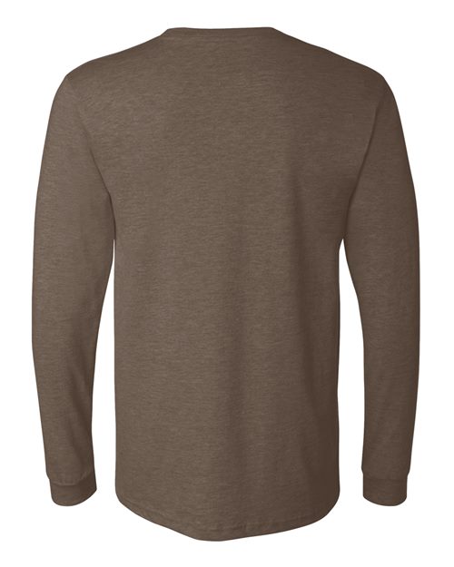 Bella + Canvas 3501 Unisex Jersey Long-Sleeve T-Shirt #color_HEATHER BROWN