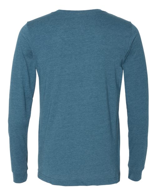 Bella + Canvas 3501 Unisex Jersey Long-Sleeve T-Shirt #color_HTHR DEEP TEAL