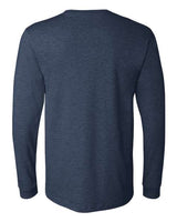 Bella + Canvas 3501 Unisex Jersey Long-Sleeve T-Shirt #color_HEATHER NAVY