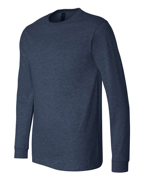 Bella + Canvas 3501 Unisex Jersey Long-Sleeve T-Shirt #color_HEATHER NAVY
