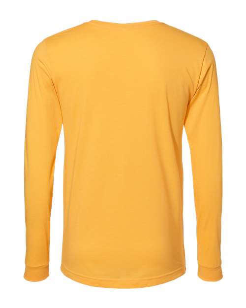 Bella + Canvas 3501 Unisex Jersey Long-Sleeve T-Shirt #color_HTHR YELLOW GOLD