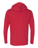 Anvil 987AN Adult Lightweight Long-Sleeve Hooded T-Shirt #color_RED/ DARK GREY