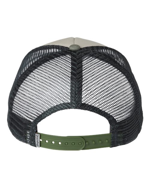 Imperial 1287 North Country Trucker Cap #color_Stone/ Moss/ Charcoal