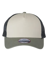 Imperial 1287 North Country Trucker Cap #color_Stone/ Moss/ Charcoal