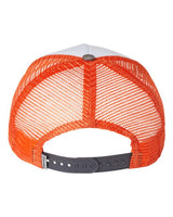 Imperial 1287 North Country Trucker Cap #color_White/ Charcoal/ Orange