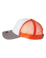 Imperial 1287 North Country Trucker Cap #color_White/ Charcoal/ Orange