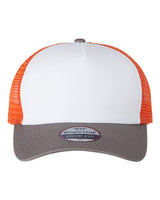 Imperial 1287 North Country Trucker Cap #color_White/ Charcoal/ Orange