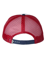 Imperial 1287 North Country Trucker Cap #color_White/ Imperial Navy/ Red