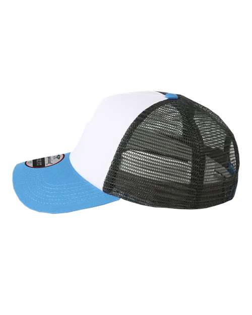 Imperial 1287 North Country Trucker Cap #color_White/ Nassau/ Charcoal