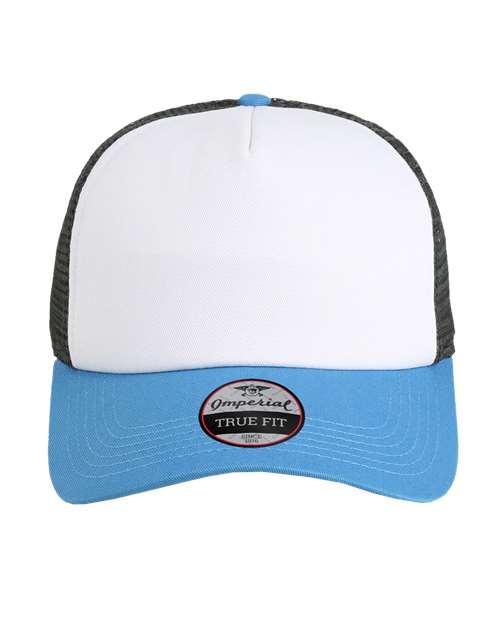 Imperial 1287 North Country Trucker Cap #color_White/ Nassau/ Charcoal