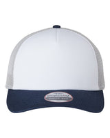 Imperial 1287 North Country Trucker Cap #color_White/ Navy/ Grey