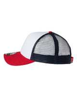 Imperial 1287 North Country Trucker Cap #color_White/ Red/ Dark Navy
