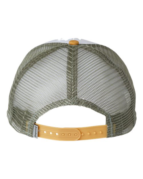 Imperial 1287 North Country Trucker Cap #color_White/ Wheat/ Elmwood
