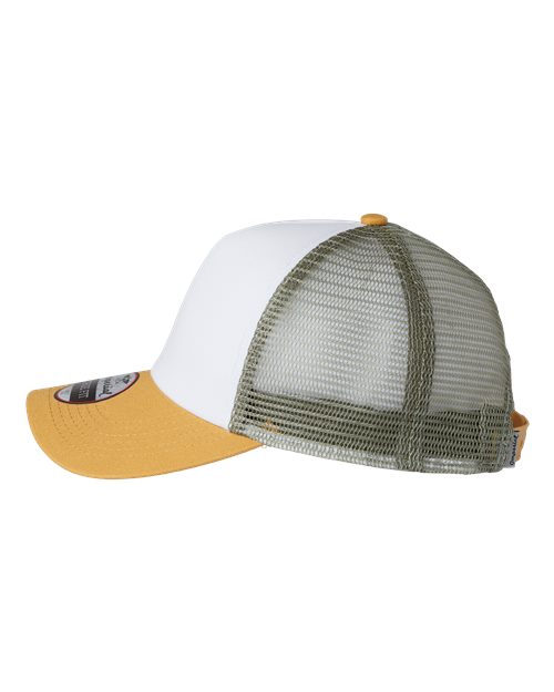 Imperial 1287 North Country Trucker Cap #color_White/ Wheat/ Elmwood