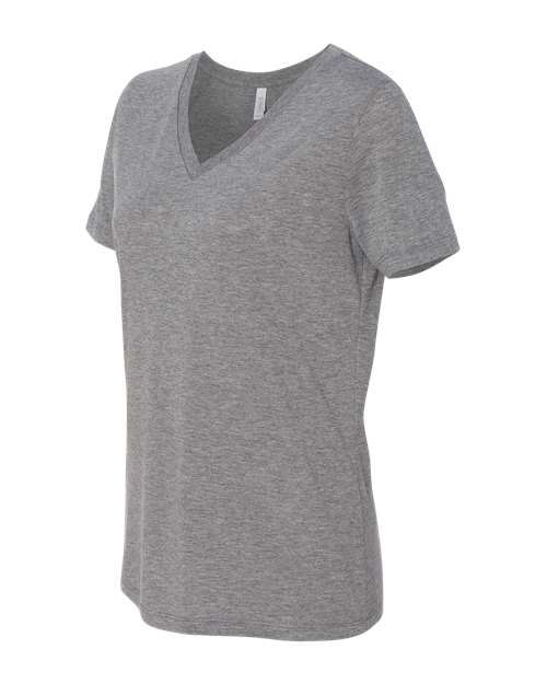 Bella + Canvas 6405 Ladies' Relaxed Jersey V-Neck T-Shirt #color_GREY TRIBLEND