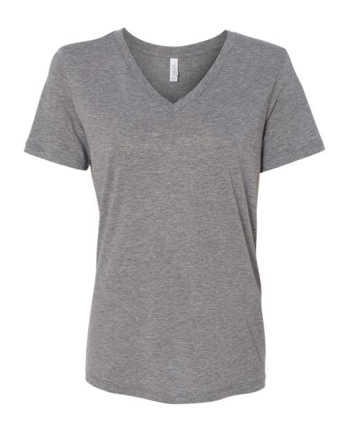 Bella + Canvas 6405 Ladies' Relaxed Jersey V-Neck T-Shirt #color_GREY TRIBLEND