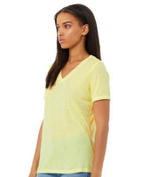 Bella + Canvas 6405 Ladies' Relaxed Jersey V-Neck T-Shirt #color_PALE YLW TRBLND