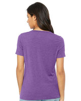 Bella + Canvas 6405 Ladies' Relaxed Jersey V-Neck T-Shirt #color_PURPLE TRIBLEND