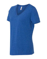 Bella + Canvas 6405 Ladies' Relaxed Jersey V-Neck T-Shirt #color_TR ROYAL TRIBLND