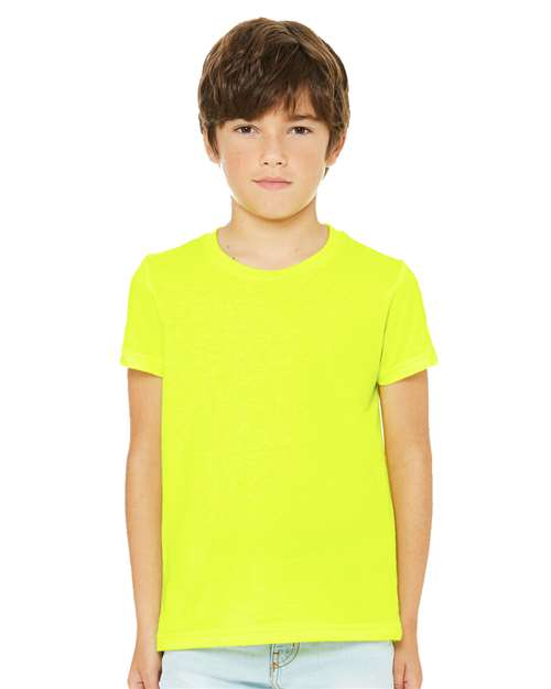 Bella + Canvas 3001Y Youth Jersey T-Shirt #color_NEON YELLOW