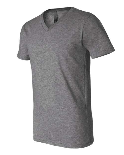 Bella + Canvas 3005 Unisex Jersey Short-Sleeve V-Neck T-Shirt #color_DEEP HEATHER