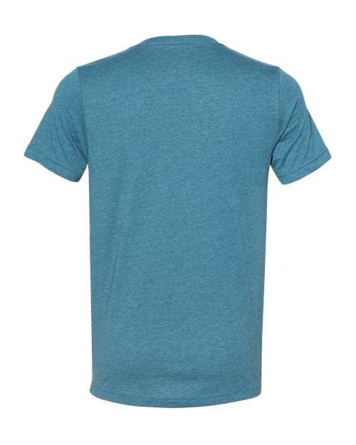 Bella + Canvas 3005 Unisex Jersey Short-Sleeve V-Neck T-Shirt #color_HTHR DEEP TEAL