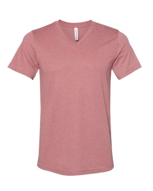 Bella + Canvas 3005 Unisex Jersey Short-Sleeve V-Neck T-Shirt #color_HEATHER MAUVE