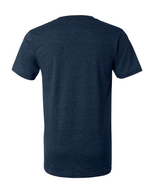 Bella + Canvas 3005 Unisex Jersey Short-Sleeve V-Neck T-Shirt #color_HEATHER NAVY