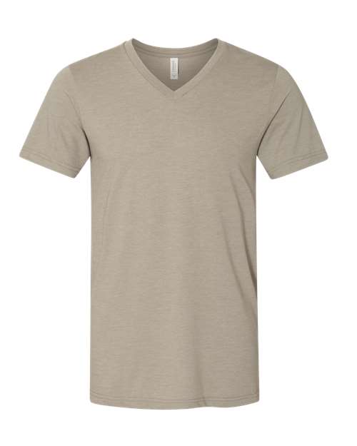 Bella + Canvas 3005 Unisex Jersey Short-Sleeve V-Neck T-Shirt #color_HEATHER STONE