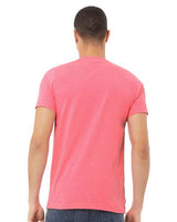 Bella + Canvas 3005 Unisex Jersey Short-Sleeve V-Neck T-Shirt #color_NEON PINK