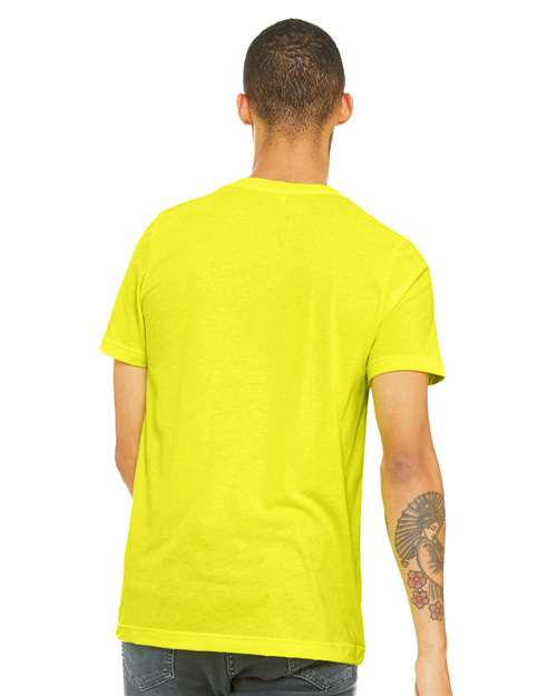 Bella + Canvas 3005 Unisex Jersey Short-Sleeve V-Neck T-Shirt #color_NEON YELLOW
