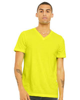 Bella + Canvas 3005 Unisex Jersey Short-Sleeve V-Neck T-Shirt #color_NEON YELLOW