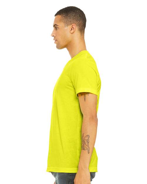 Bella + Canvas 3005 Unisex Jersey Short-Sleeve V-Neck T-Shirt #color_NEON YELLOW