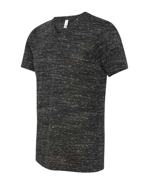 Bella + Canvas 3005 Unisex Jersey Short-Sleeve V-Neck T-Shirt #color_BLACK MARBLE