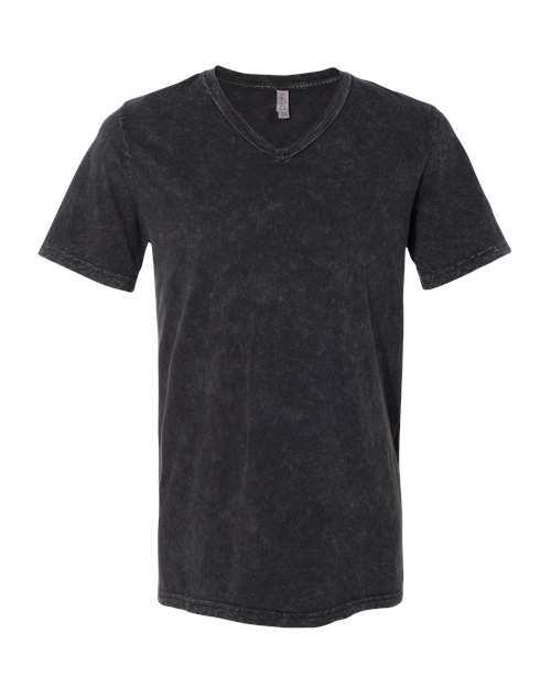 Bella + Canvas 3005 Unisex Jersey Short-Sleeve V-Neck T-Shirt #color_BLK MINERAL WASH