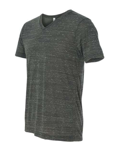 Bella + Canvas 3005 Unisex Jersey Short-Sleeve V-Neck T-Shirt #color_CHARCOAL MARBLE