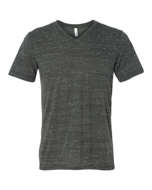 Bella + Canvas 3005 Unisex Jersey Short-Sleeve V-Neck T-Shirt #color_CHARCOAL MARBLE