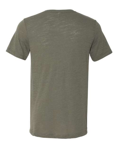 Bella + Canvas 3005 Unisex Jersey Short-Sleeve V-Neck T-Shirt #color_OLIVE SLUB