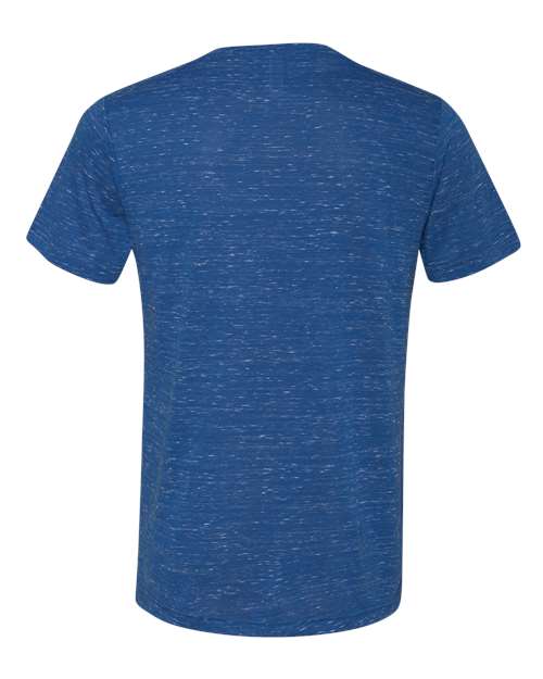 Bella + Canvas 3005 Unisex Jersey Short-Sleeve V-Neck T-Shirt #color_TRUE ROYAL MRBLE