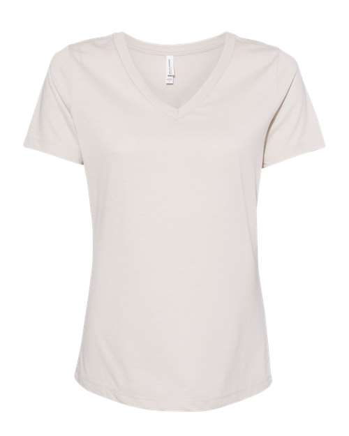 Bella + Canvas 6405 Ladies' Relaxed Jersey V-Neck T-Shirt #color_HEATHER DUST