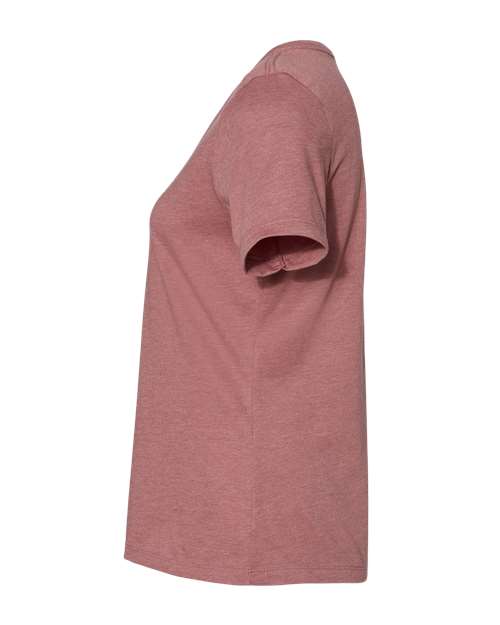Bella + Canvas 6405 Ladies' Relaxed Jersey V-Neck T-Shirt #color_HEATHER MAUVE