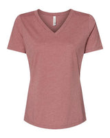 Bella + Canvas 6405 Ladies' Relaxed Jersey V-Neck T-Shirt #color_HEATHER MAUVE