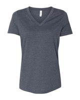 Bella + Canvas 6405 Ladies' Relaxed Jersey V-Neck T-Shirt #color_HEATHER NAVY