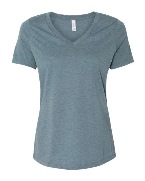 Bella + Canvas 6405 Ladies' Relaxed Jersey V-Neck T-Shirt #color_HEATHER SLATE