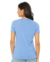 Bella + Canvas 6405 Ladies' Relaxed Jersey V-Neck T-Shirt #color_BLUE TRIBLEND
